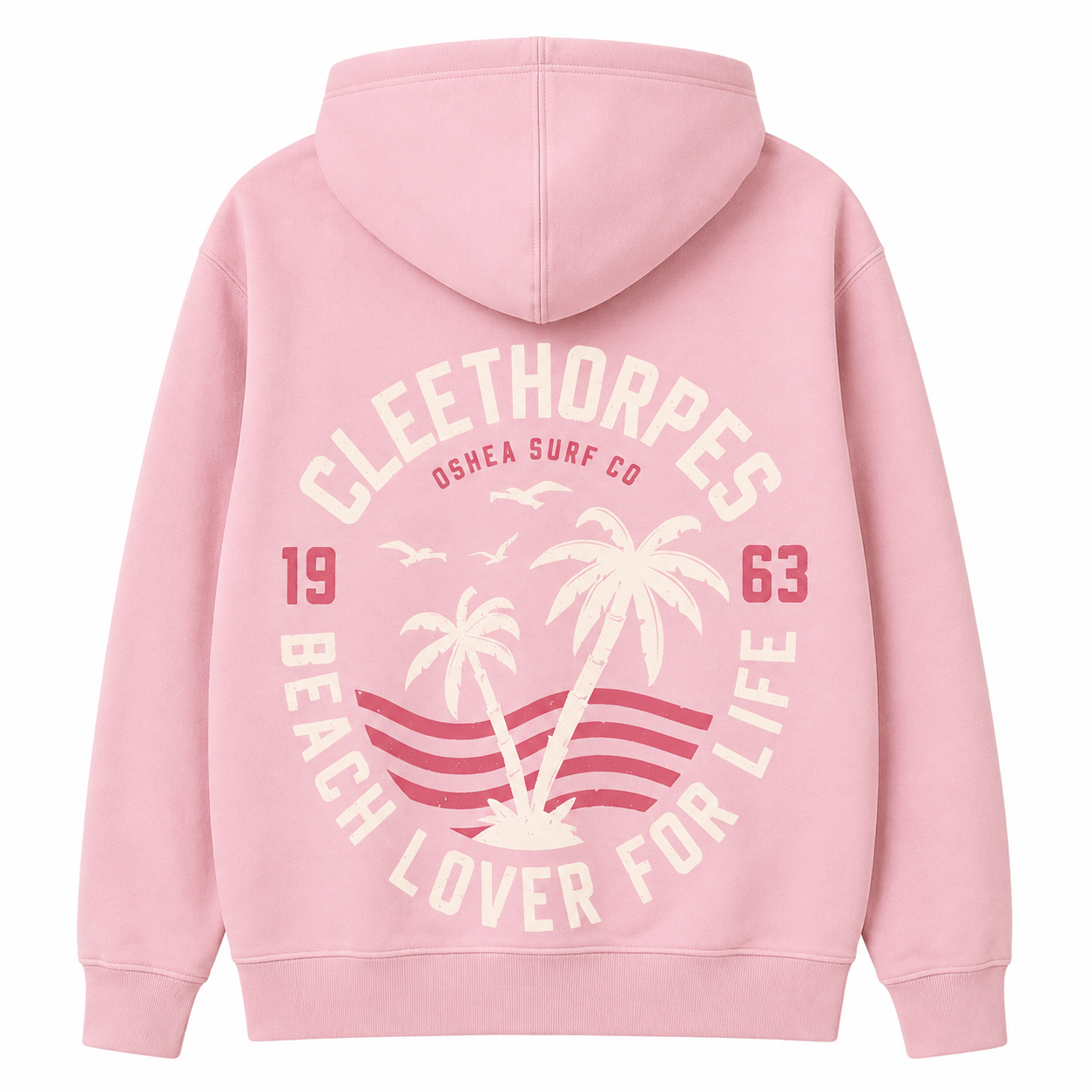 Cleethorpes- New Pink - Hoodie Beach Lover