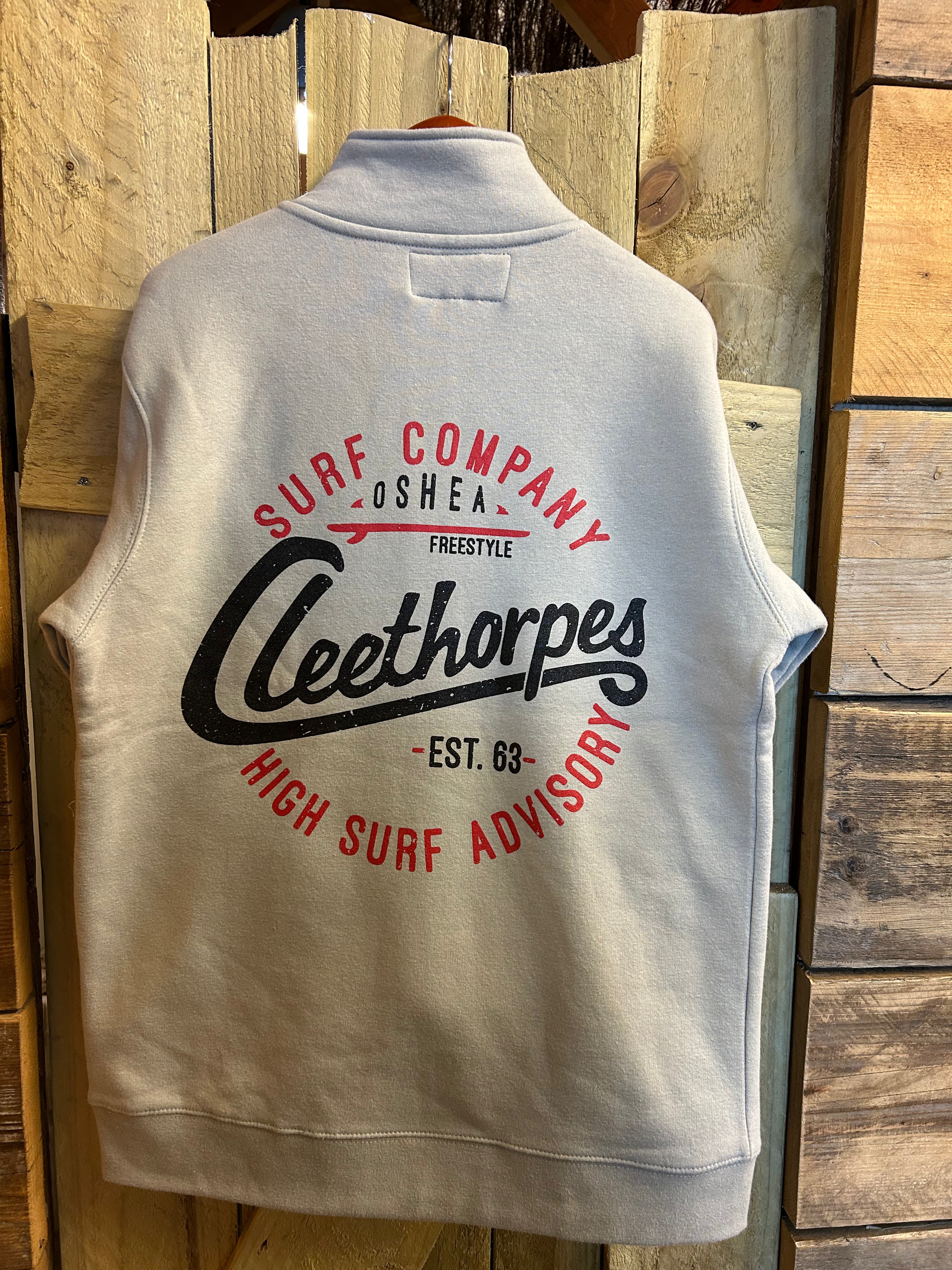 CLEETHORPES STEEL GREY HALF ZIP - HIGH SURF
