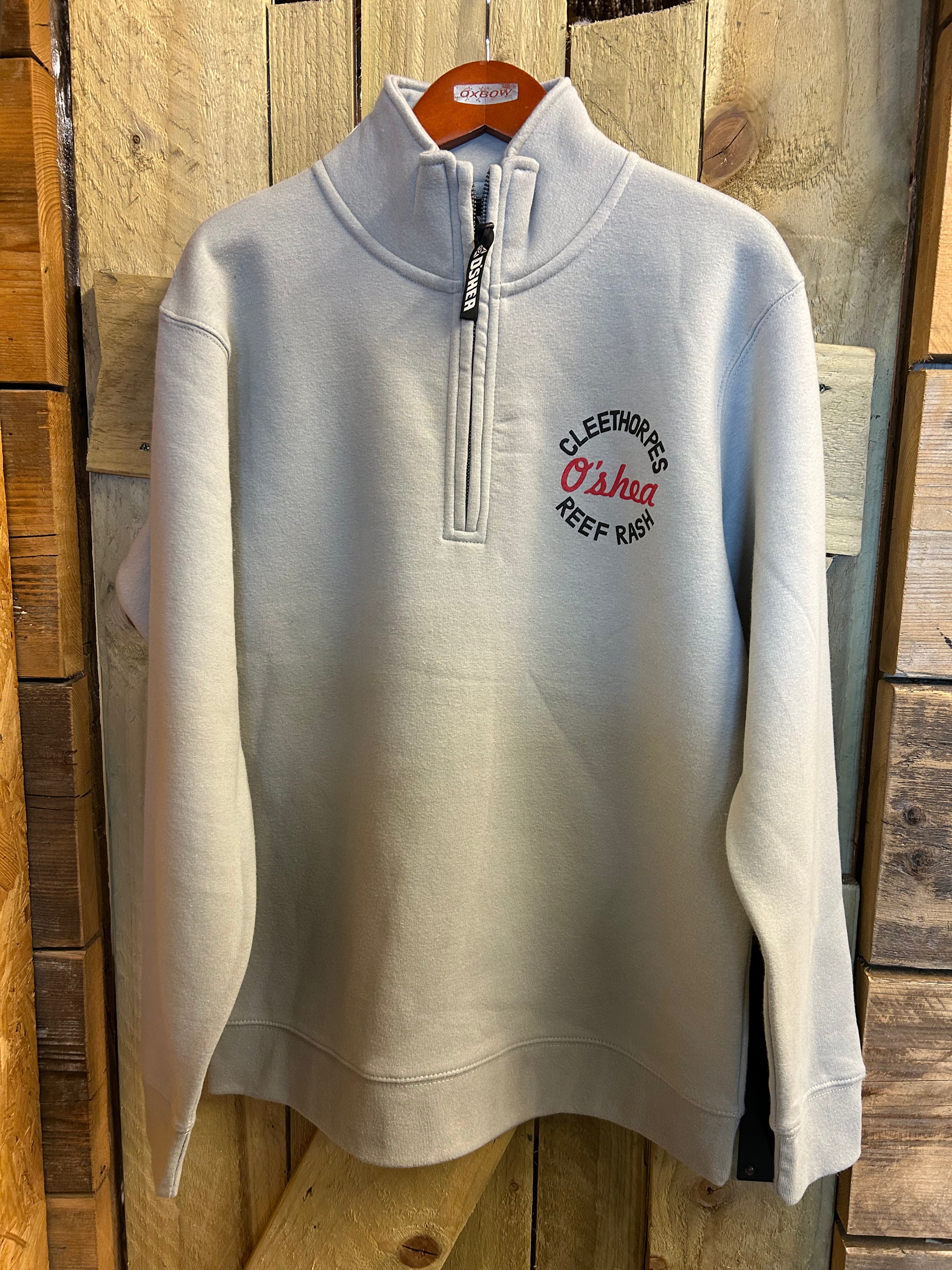 CLEETHORPES STEEL GREY HALF ZIP - HIGH SURF