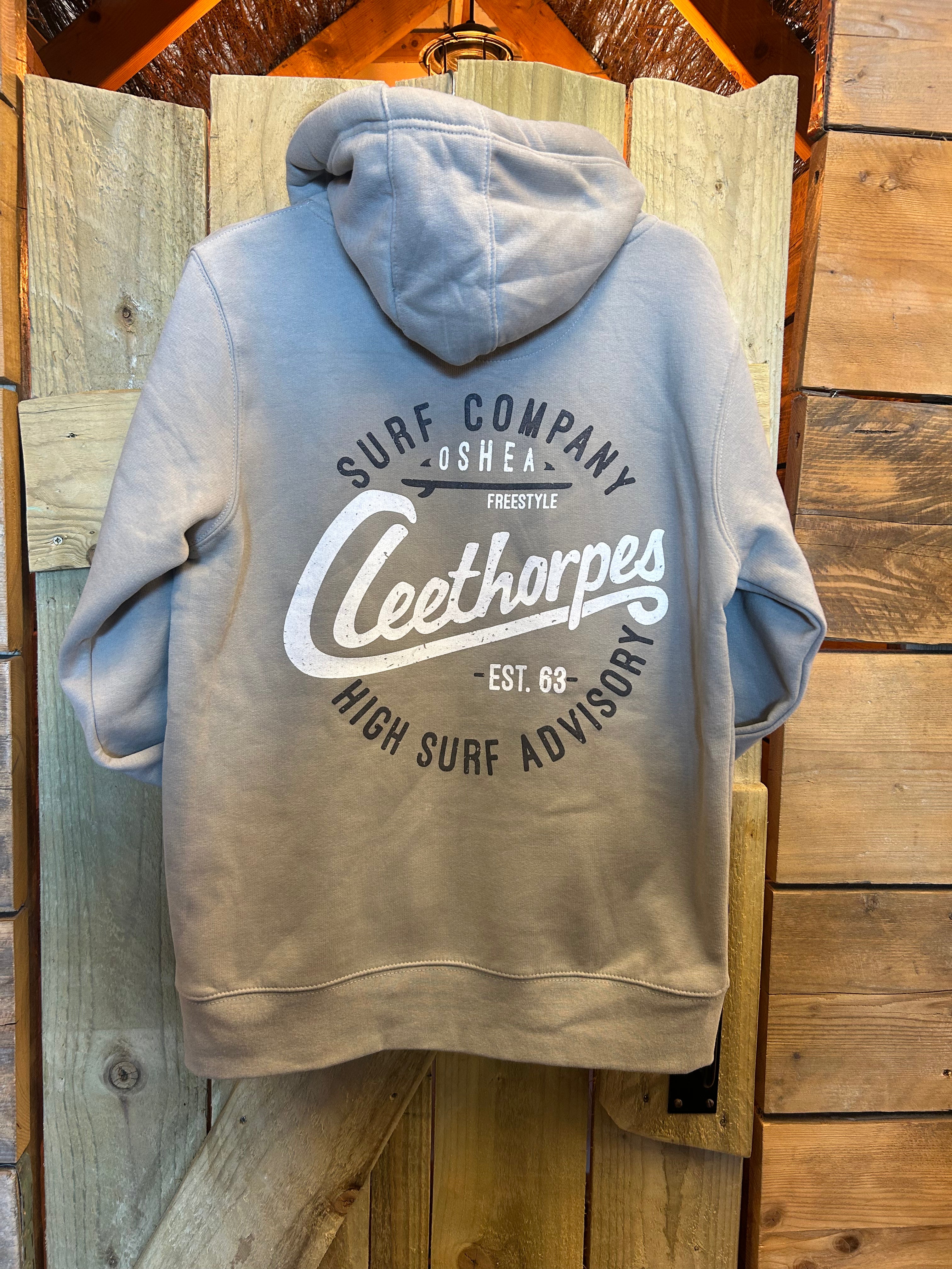 Cleethorpes seal grey zipped hoodie