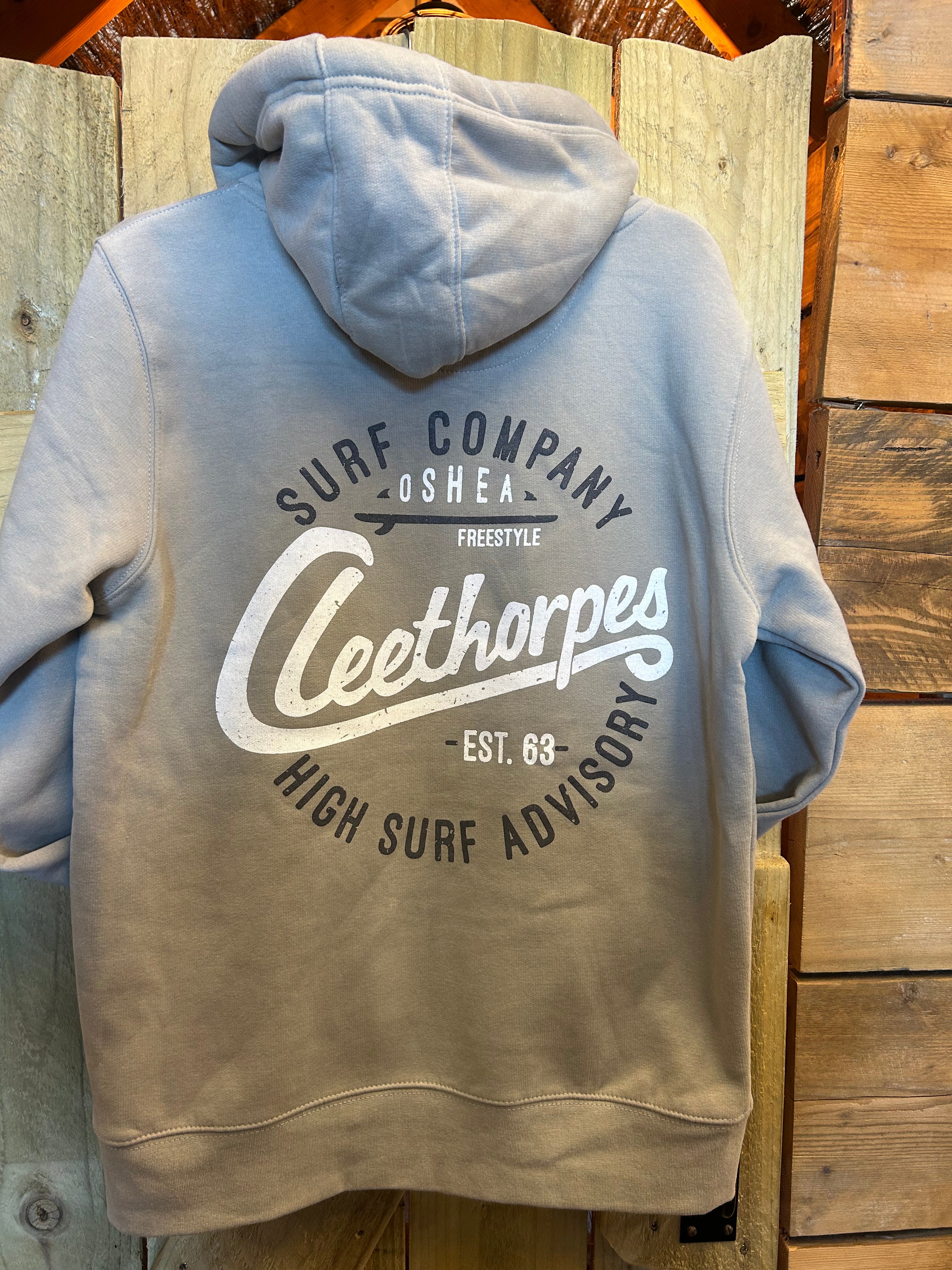 Cleethorpes seal grey zipped hoodie