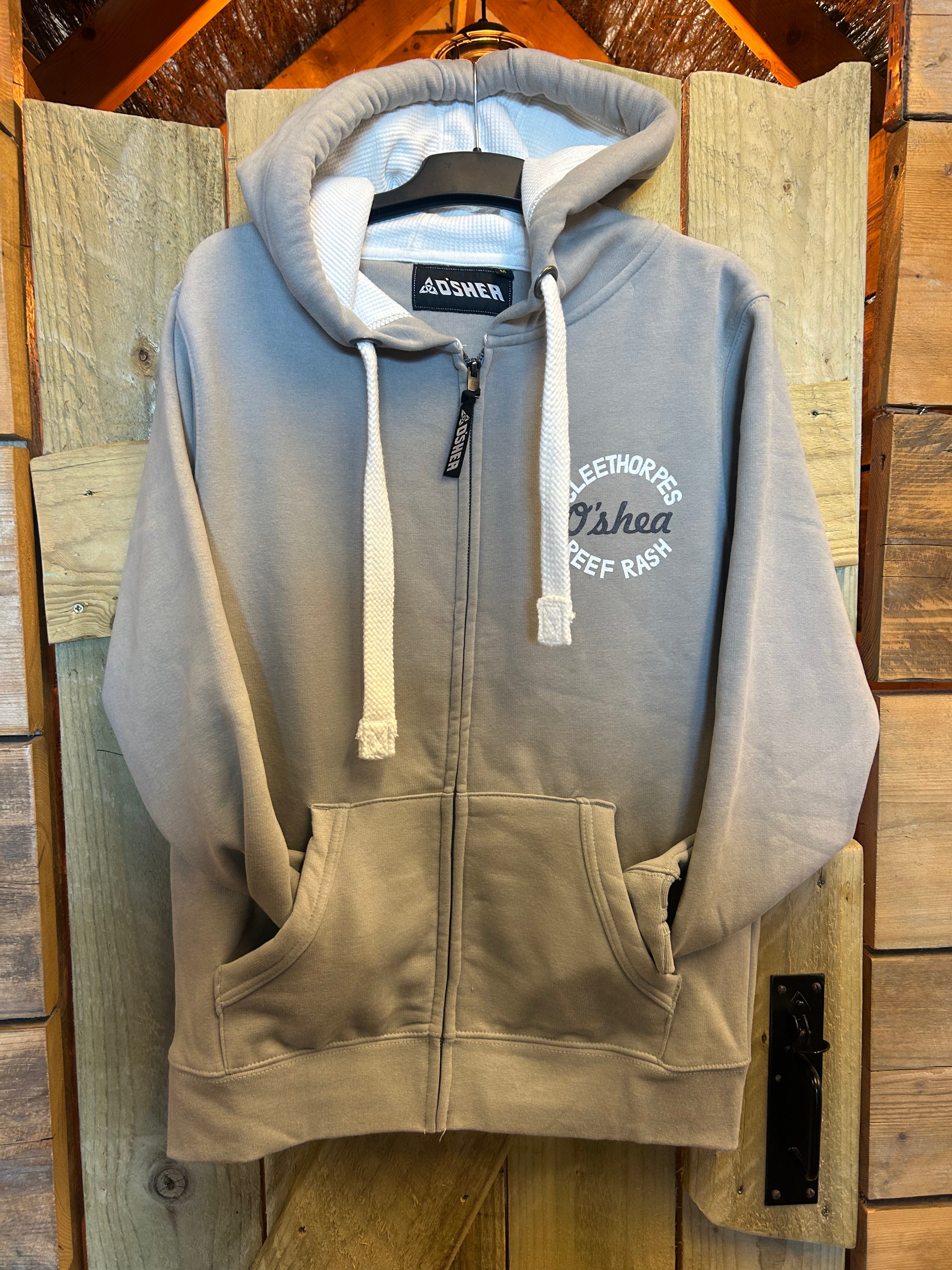 Cleethorpes seal grey zipped hoodie