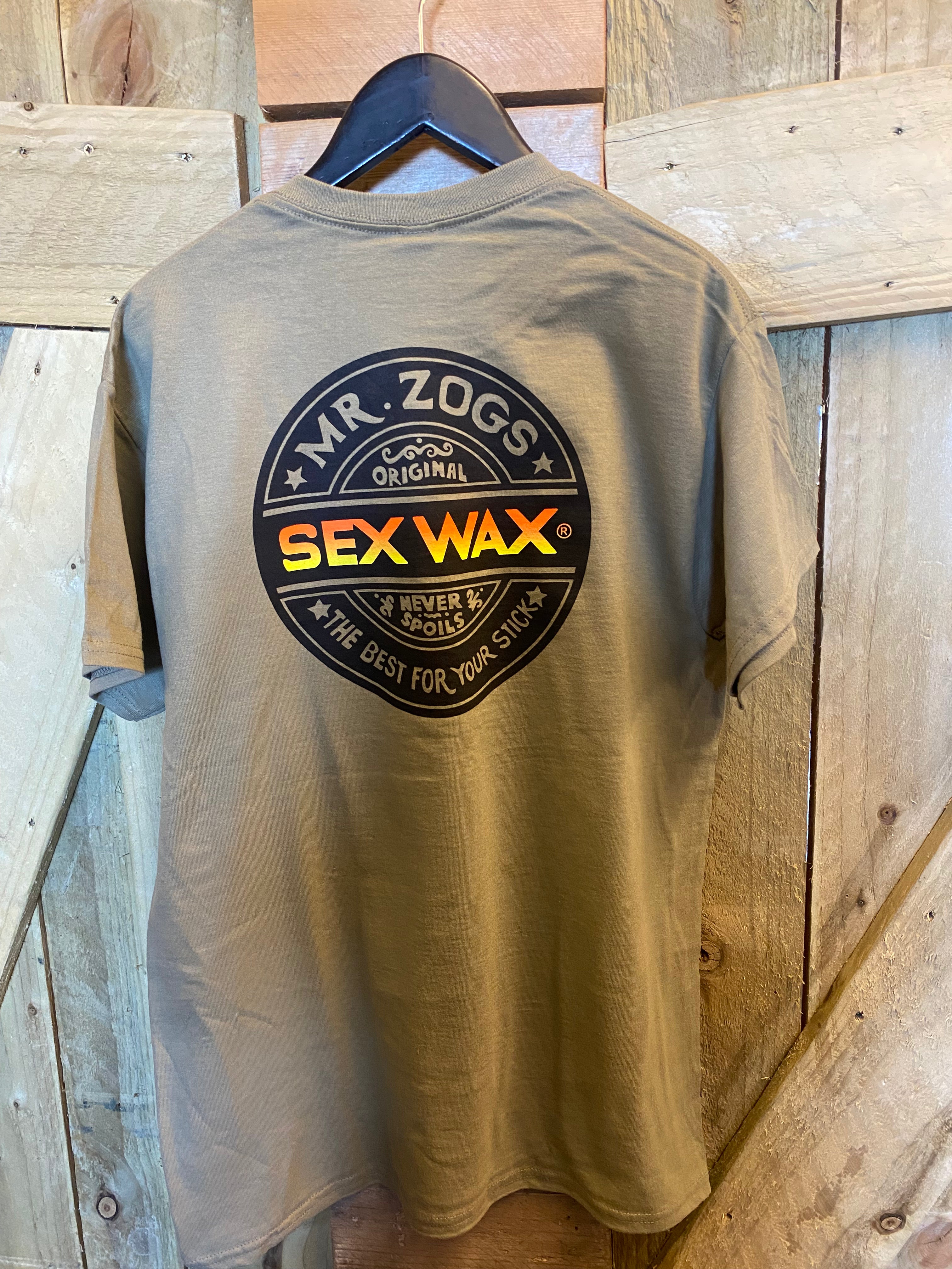 Sexwax t-shirt - Word fade orange - Prairie dust