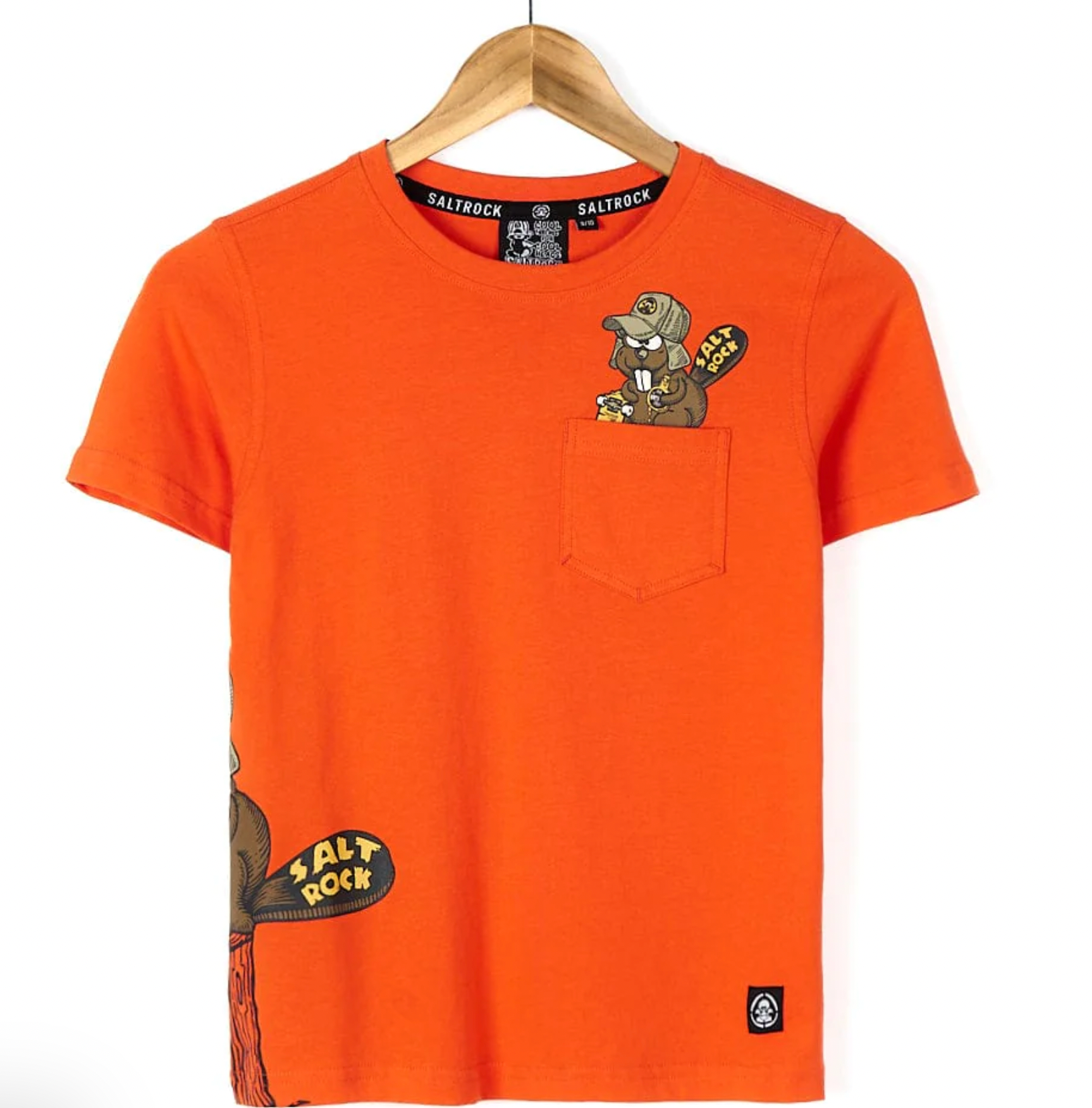 Saltrock Beavering Around - Kids Short Sleeve T-Shirt - Orange