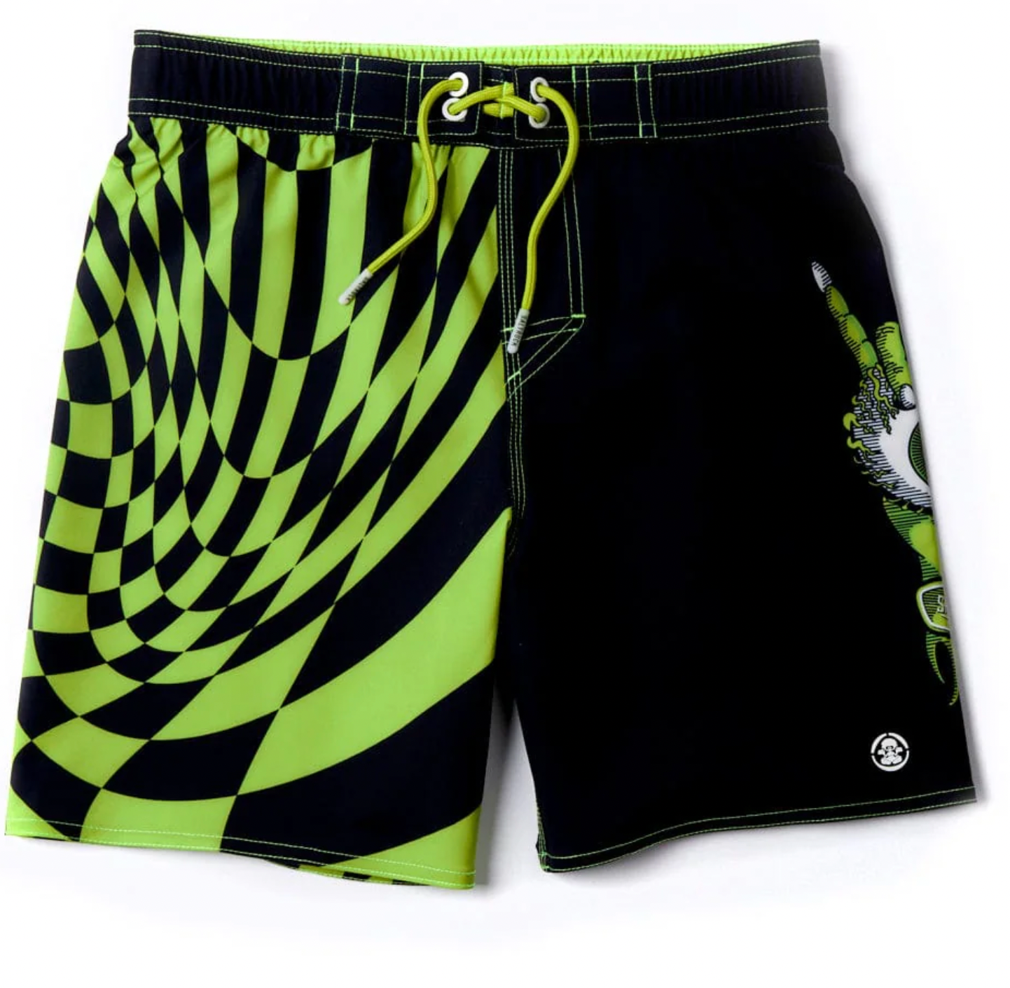 Saltrock Bowling For Surf - Kids Boardshorts - Black/Green