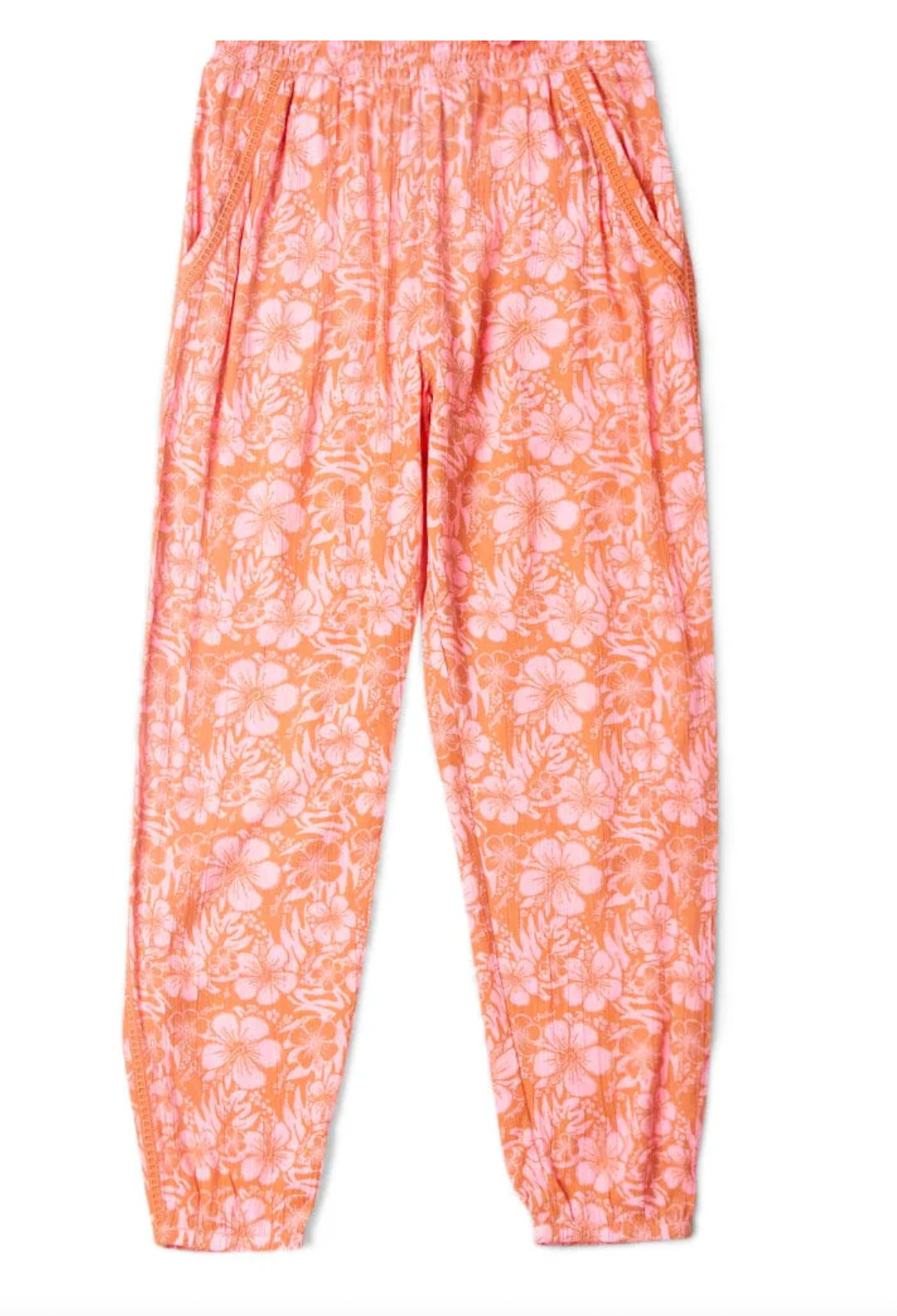 Saltrock Lottie Hibiscus - Kids Trousers - Orange/Pink