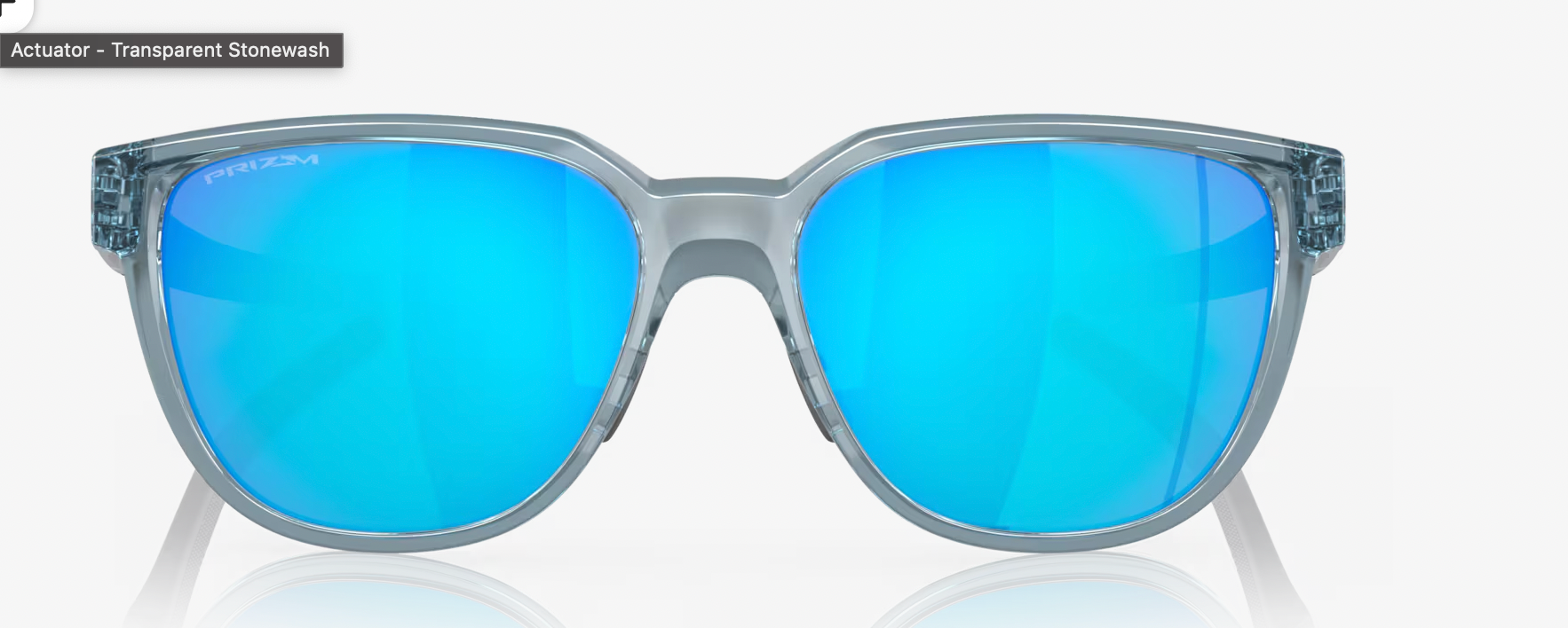 Oakley Prizm Sapphire Lenses, Transparent Stonewash Frame