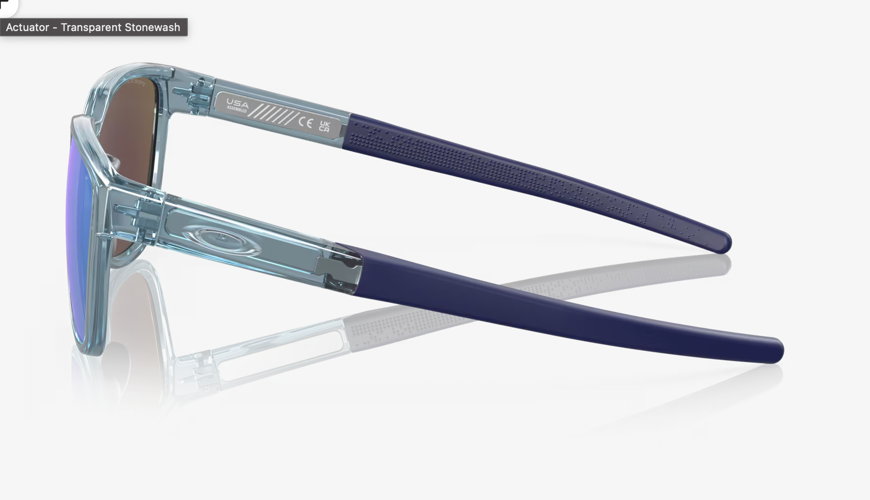 Oakley Prizm Sapphire Lenses, Transparent Stonewash Frame