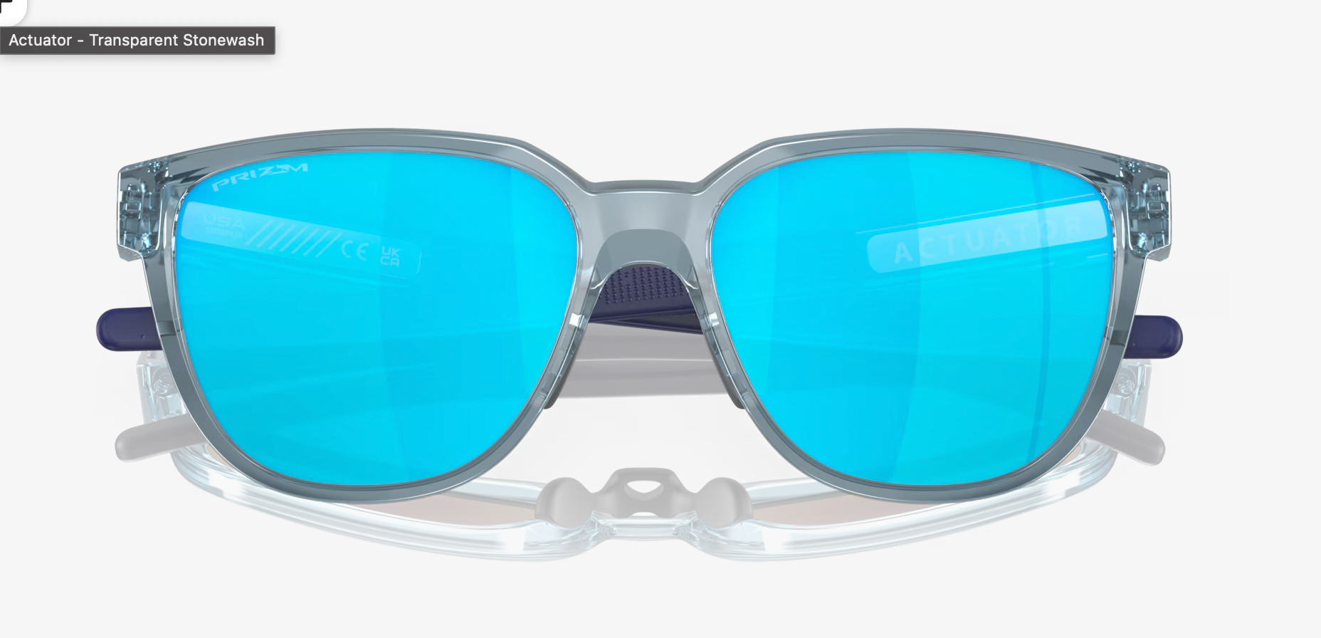 Oakley Prizm Sapphire Lenses, Transparent Stonewash Frame