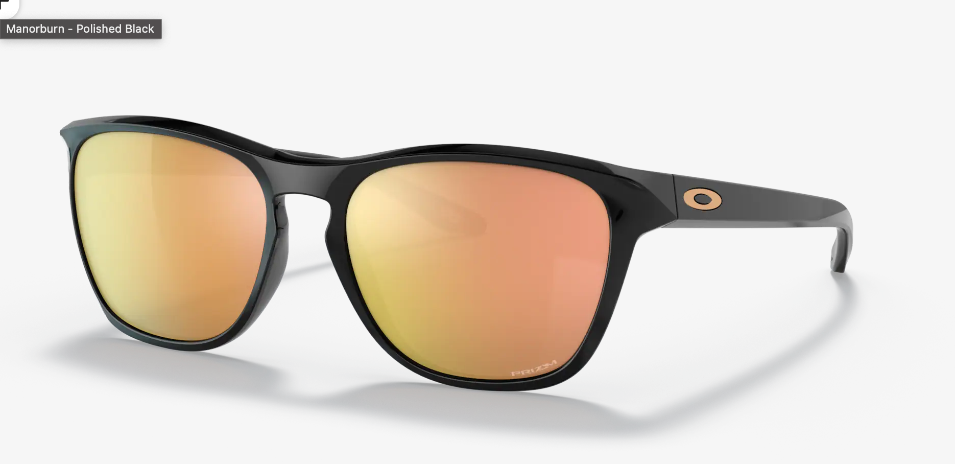 Oakley. Manorburn -Prizm Rose Gold Lenses, Polished Black Frame