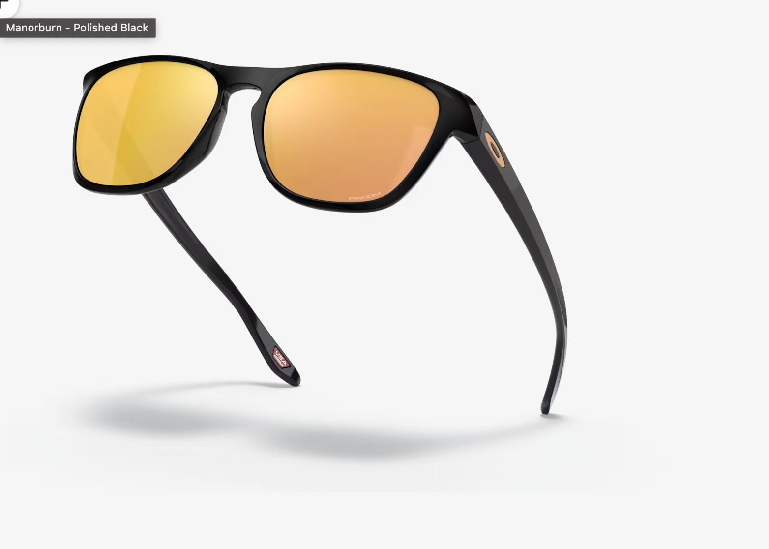 Oakley. Manorburn -Prizm Rose Gold Lenses, Polished Black Frame