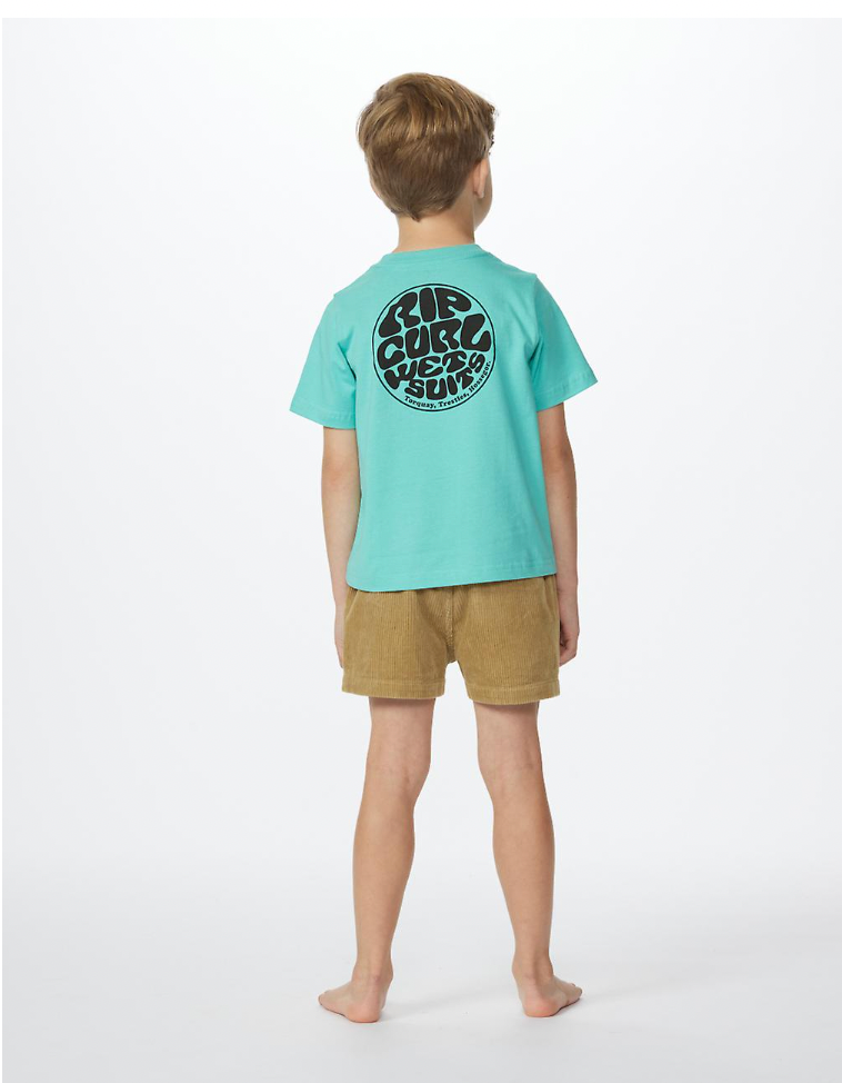 Rip Curl Kids Wetuit Icon Short Sleeve Crew Neck Cotton T-Shirt