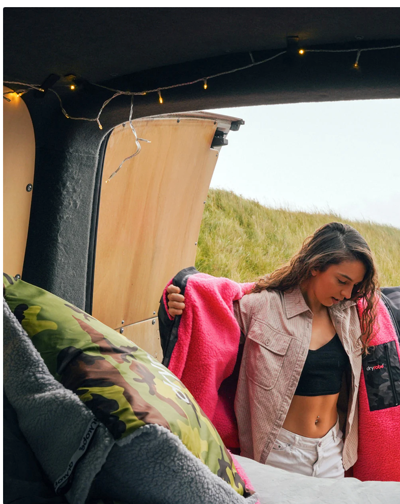 Dryrobe Cushion Cover ===Black Camo /Pink===CLEAR