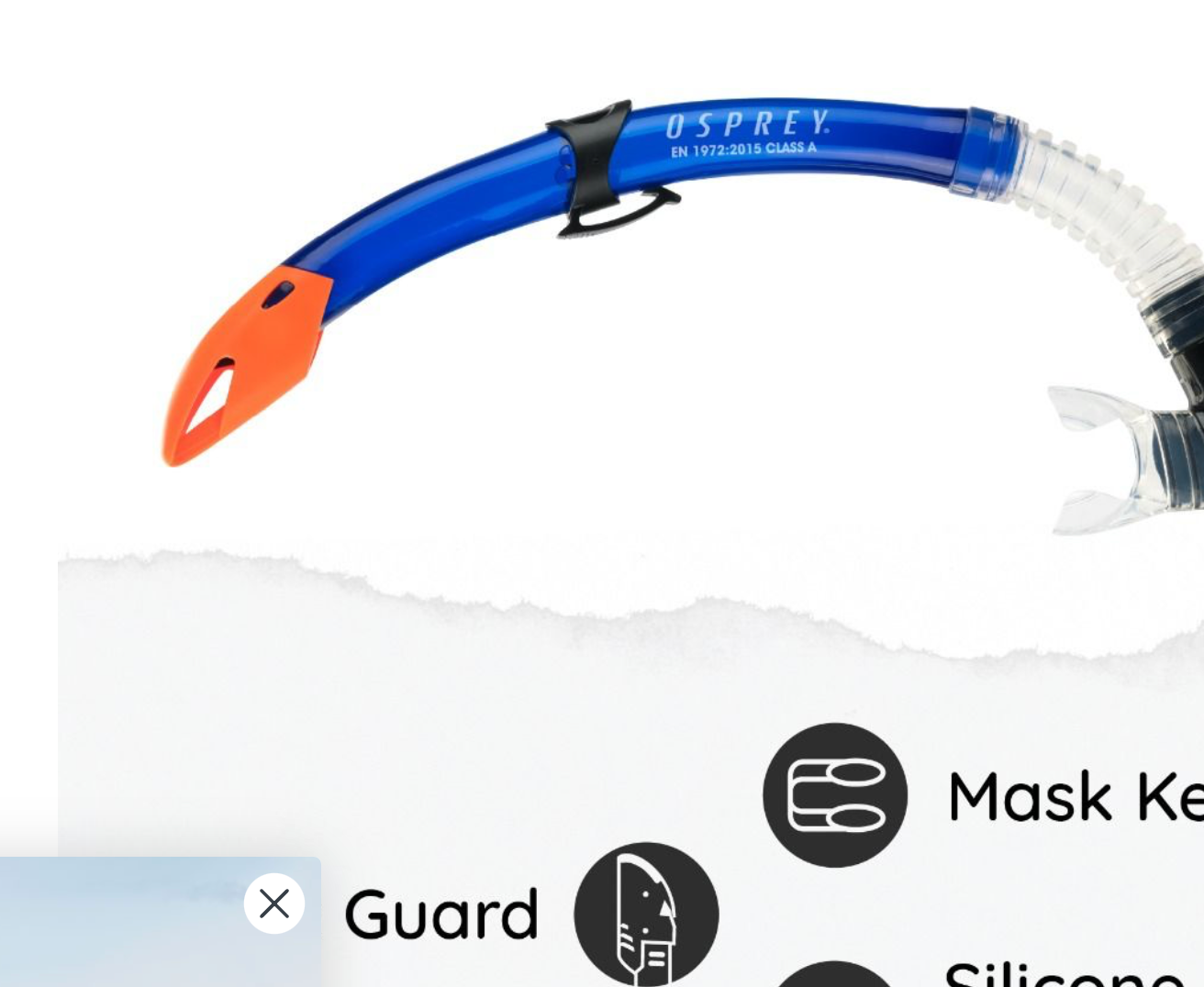 Adults Mask , Snorkel Set With Fins - Blue