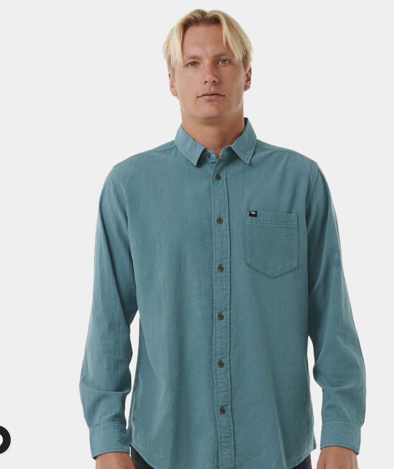 Rip Curl Classic Surf Washed Shirt In Bluestone