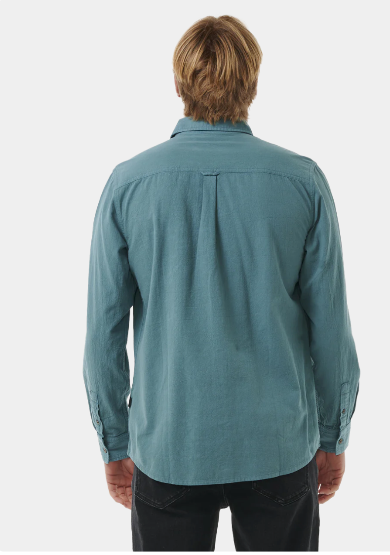 Rip Curl Classic Surf Washed Shirt In Bluestone