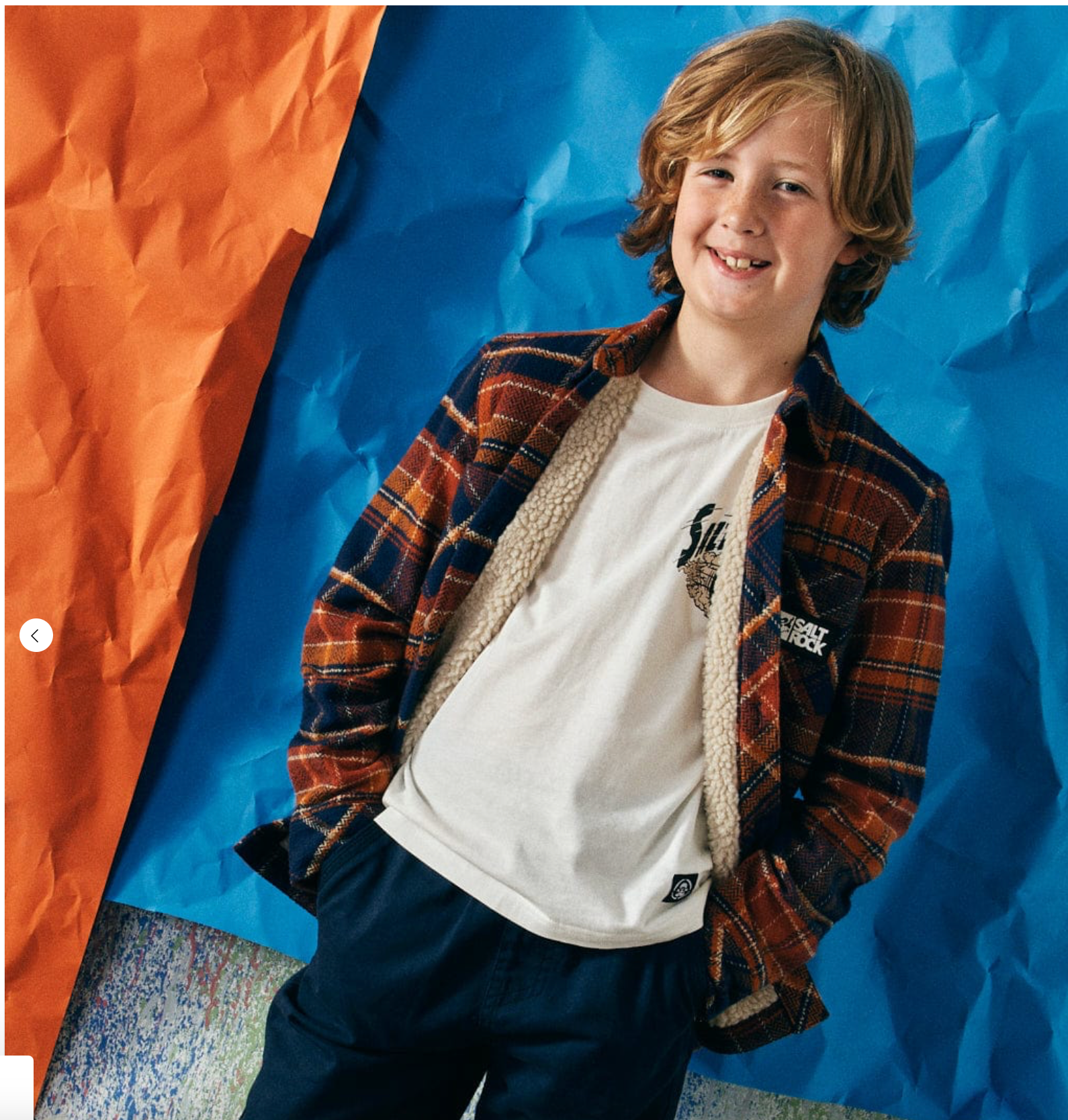 Saltrock Cabin - Toddler Sherpa Lined Shacket - Orange =SALE=