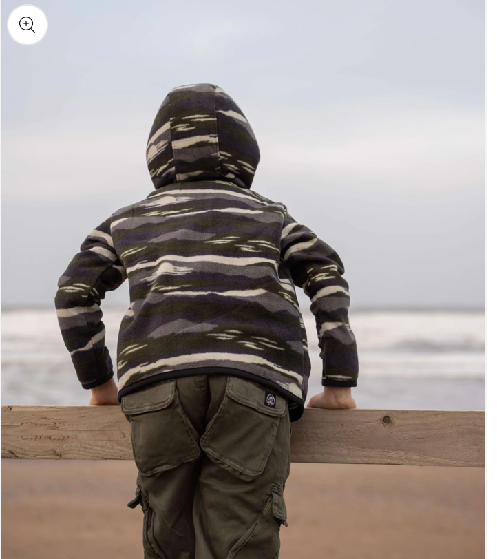 SALTROCK Camo Stripe - Kids Recycled Micro Fleece - Green