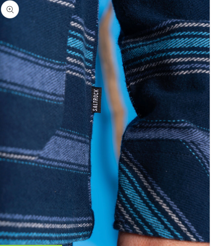 SALTROCK Woodford Stripe - Mens Shacket - Blue