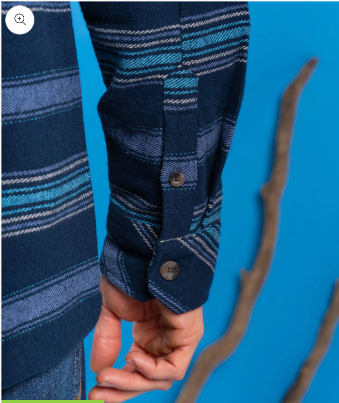 SALTROCK Woodford Stripe - Mens Shacket - Blue