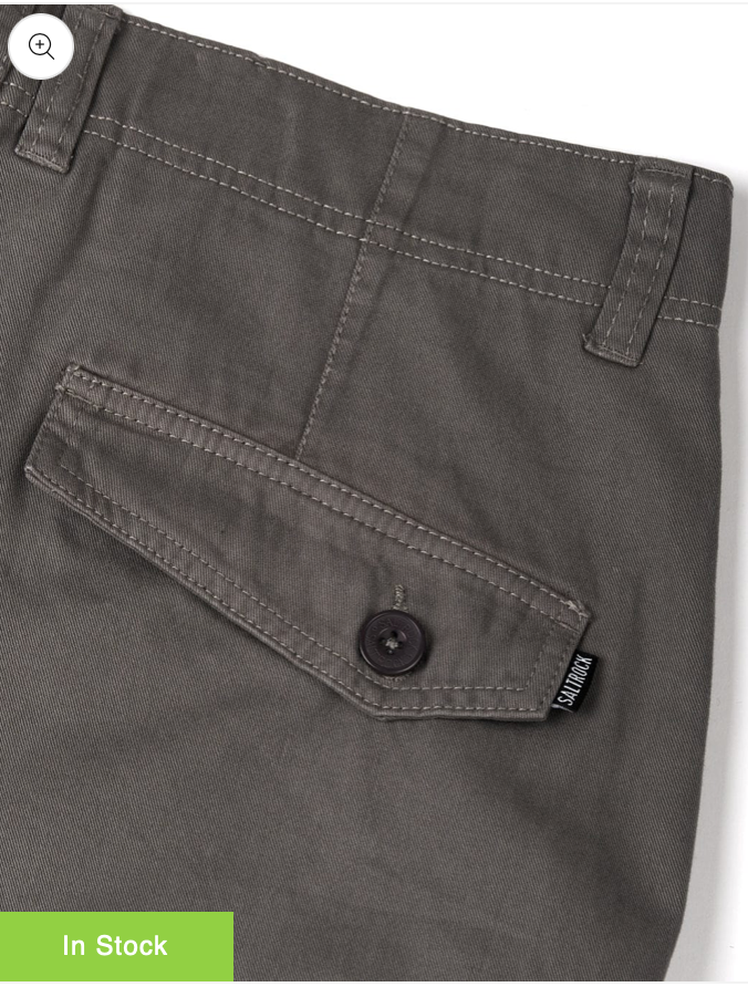 SALTROCK Godrevy 2 - Mens Cargo Trousers - Dark Grey