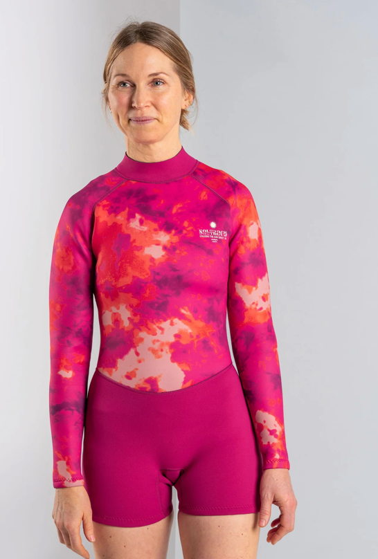 SALTROCK Peace Tie Dye - Womens Springsuit - Pink