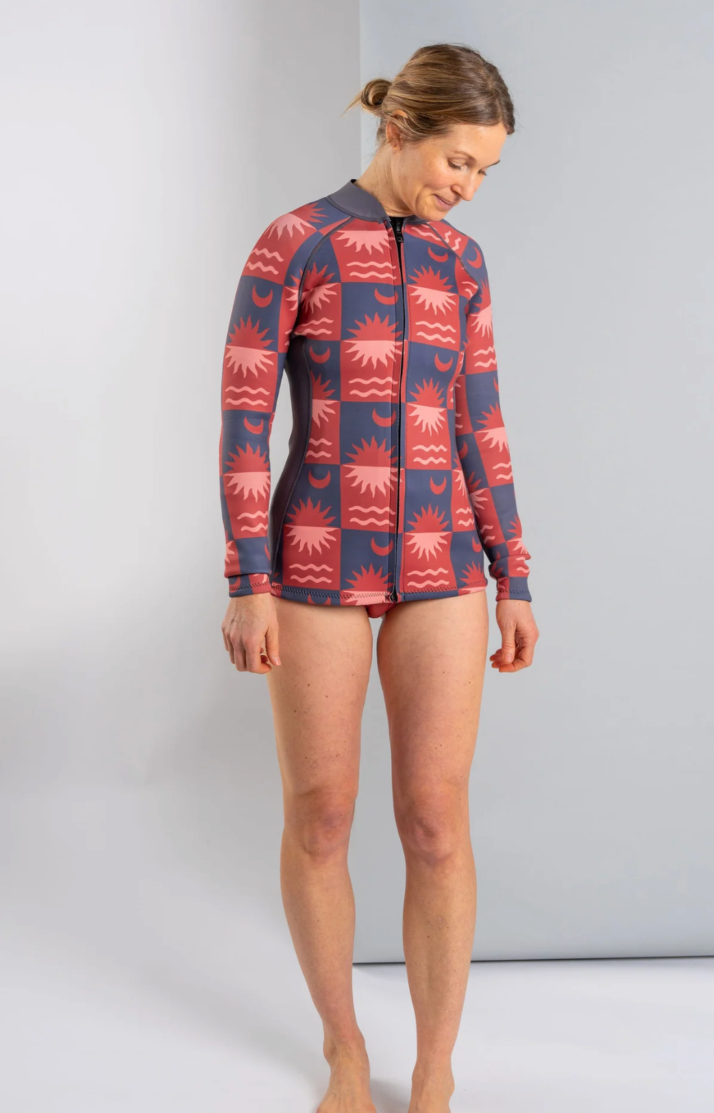 SALTROCK Equinox - Womens Wetsuit Jacket - Dark Grey/Orange