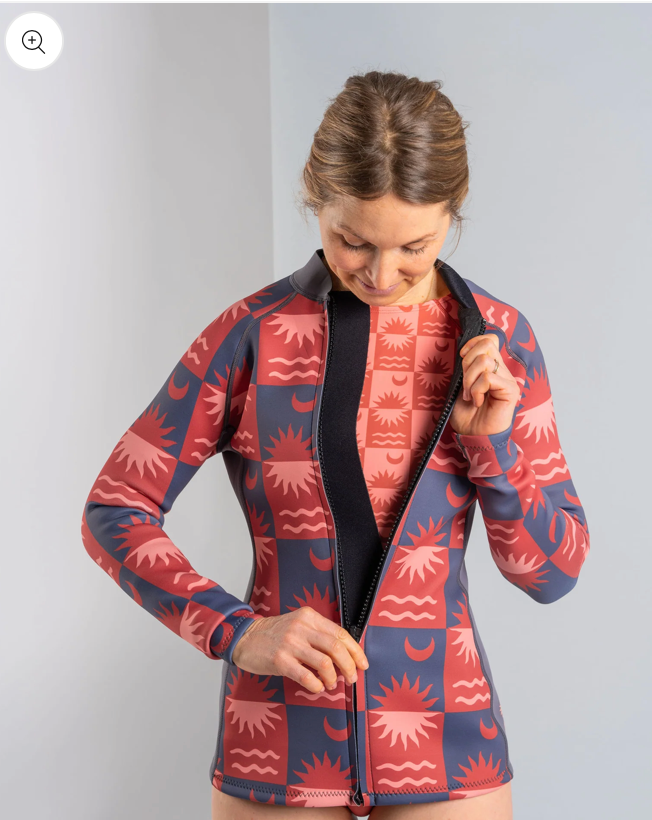 SALTROCK Equinox - Womens Wetsuit Jacket - Dark Grey/Orange