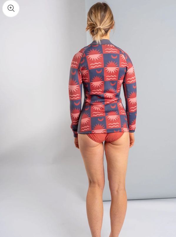 SALTROCK Equinox - Womens Wetsuit Jacket - Dark Grey/Orange