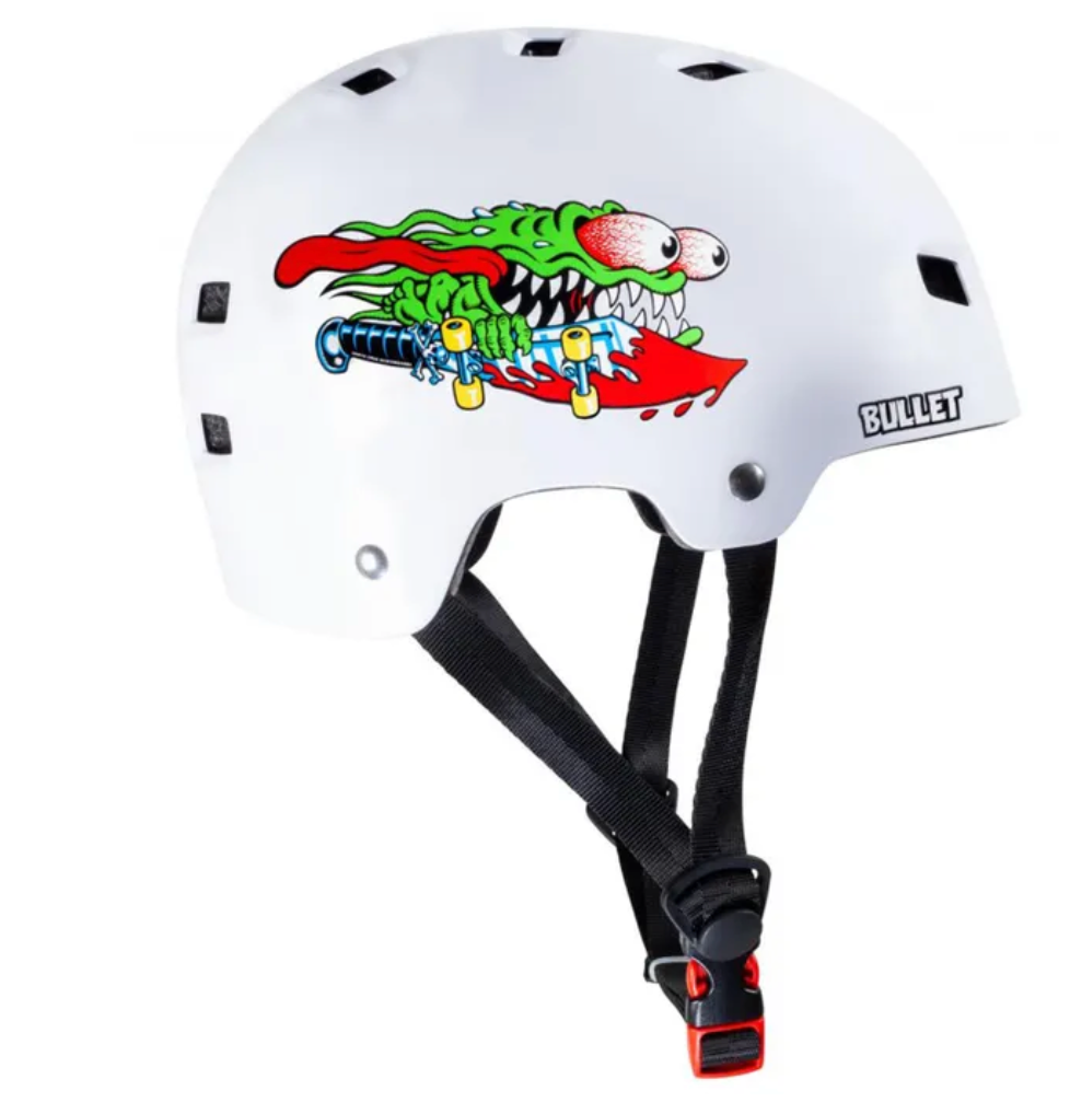 Bullet x Santa Cruz Slasher Youth Helmet - Gloss White