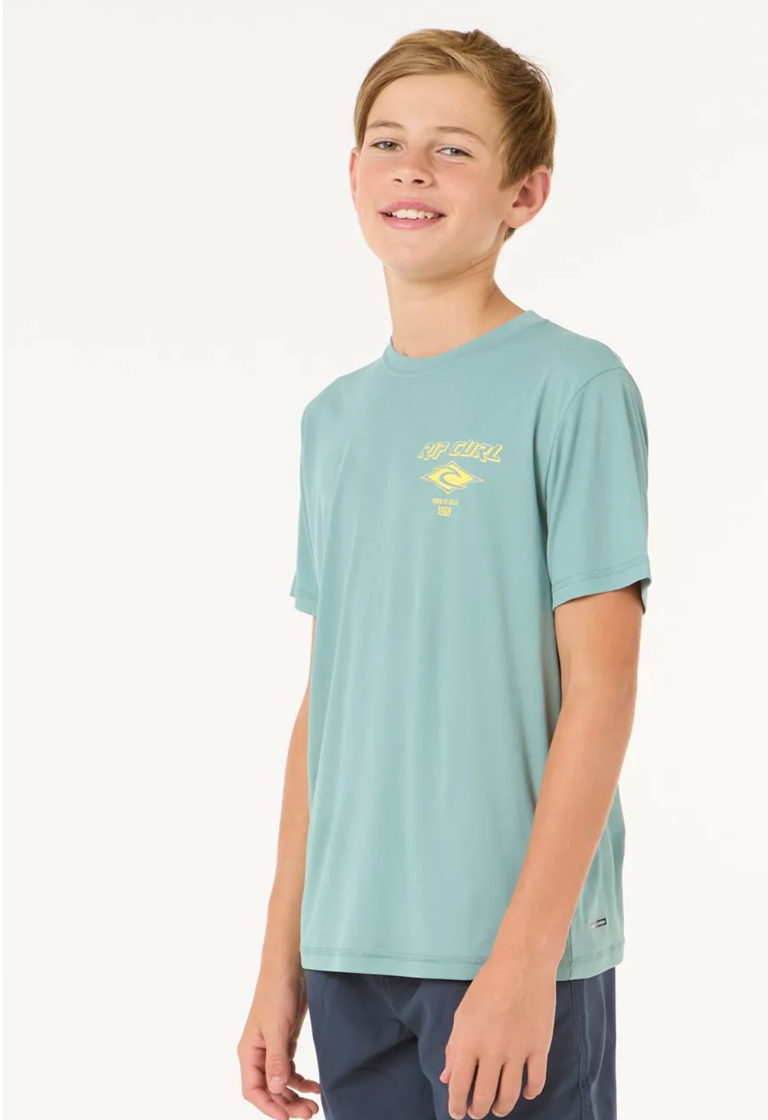 Rip Curl Icons Surflite UPF Short Sleeve Rash Vest Boy