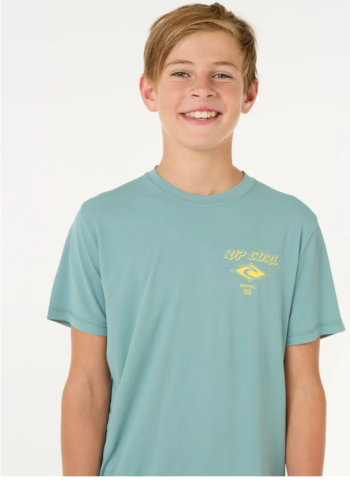 Rip Curl Icons Surflite UPF Short Sleeve Rash Vest Boy
