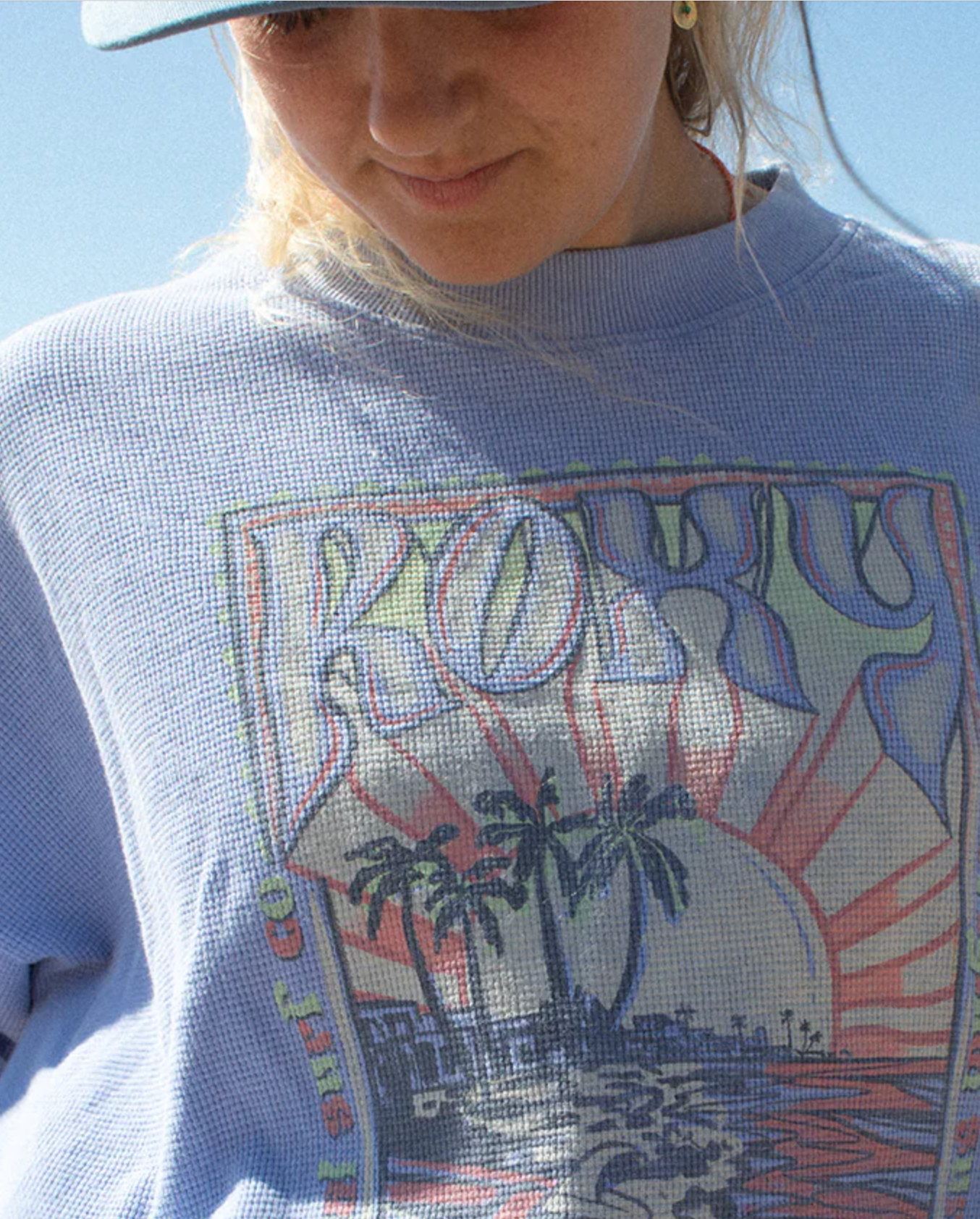 East Side Midweight Long Sleeve Top in Grape Mist