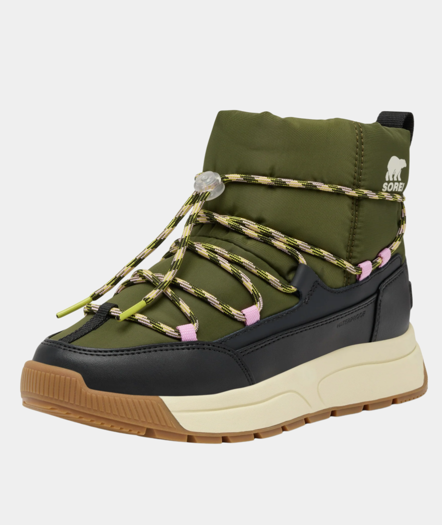 SOREL Whitney III Slip On Waterproof Boots in Utility Green & Black