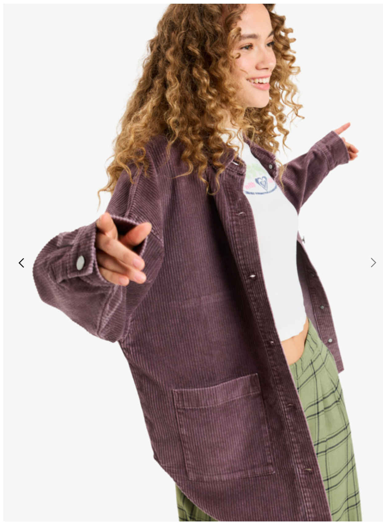 Kick Back Washed - Oversized Corduroy Jacket for Women