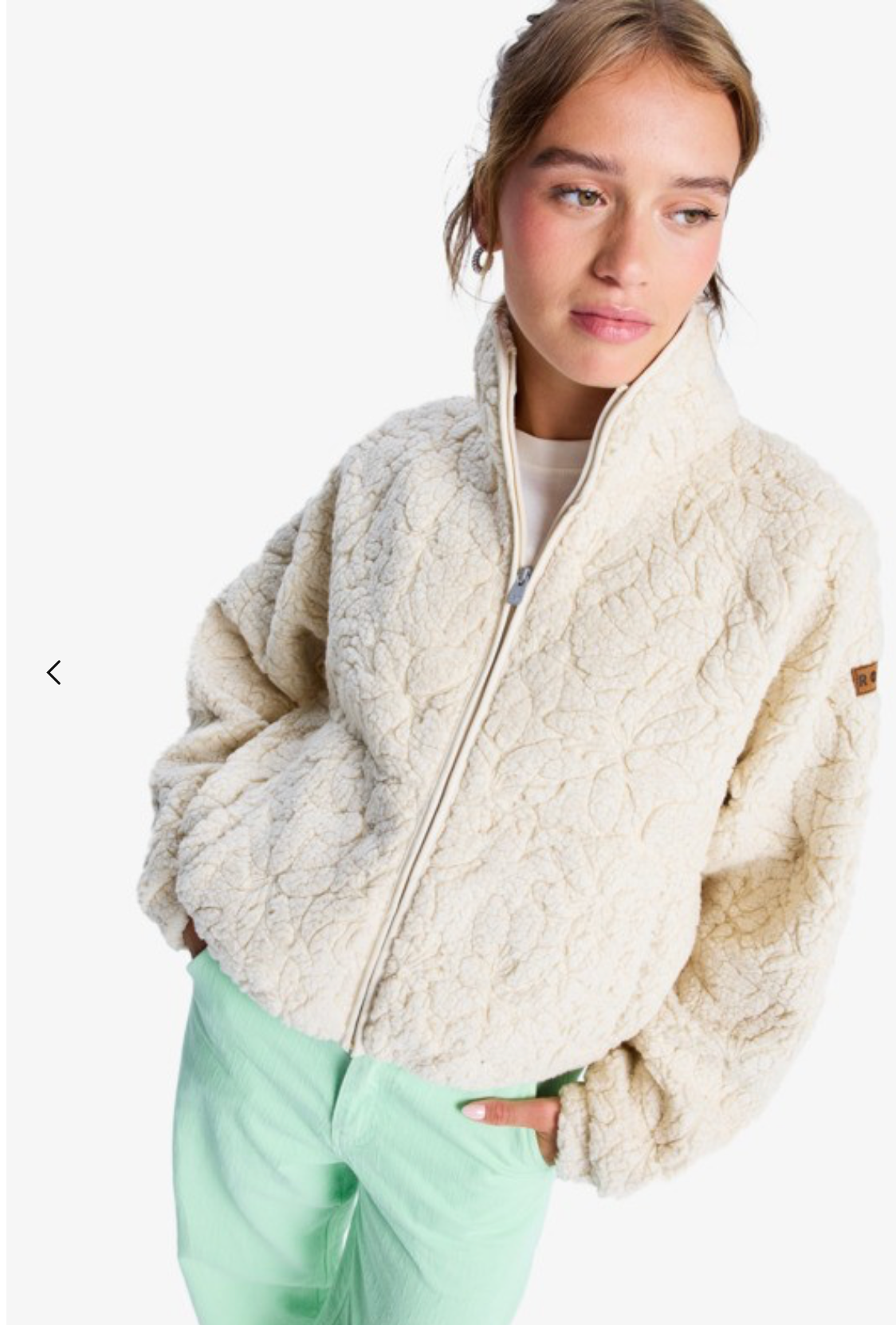 Blurry Cloud - Full Zip Relaxed Fleece for Women