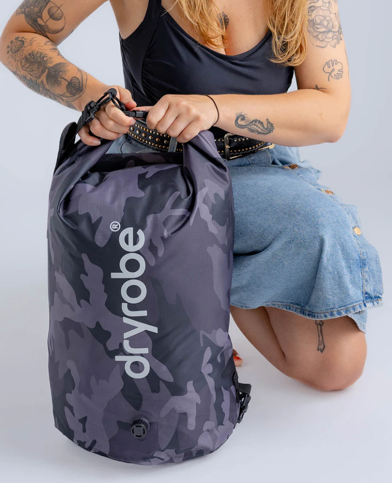 Dryrobe Black Camo Compression Travel Bag