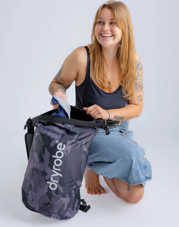 Dryrobe Black Camo Compression Travel Bag