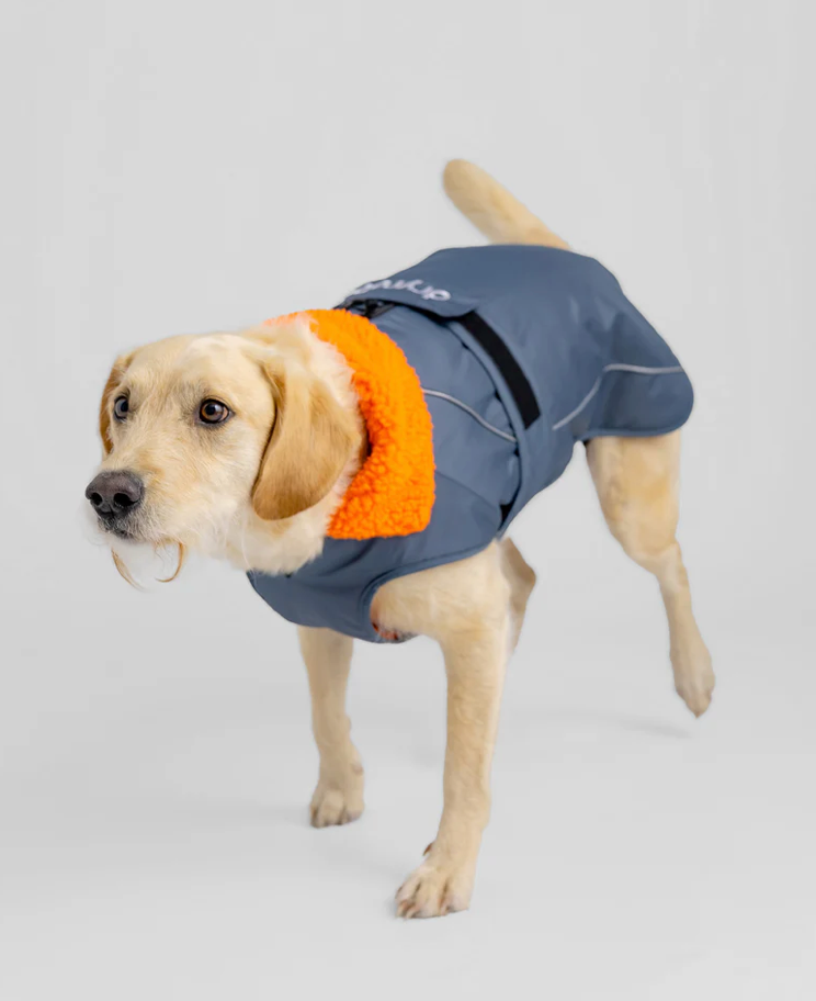 Dryrobe Dark Grey Orange Dog Coat