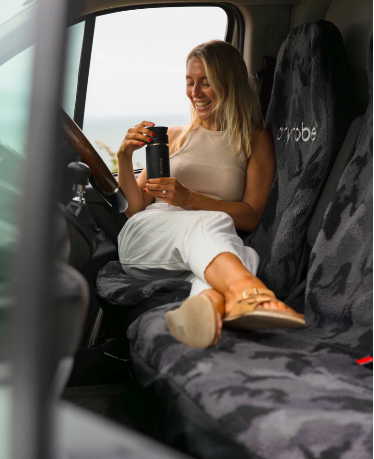 Dryrobe Camo Black Single Car Seat Cover