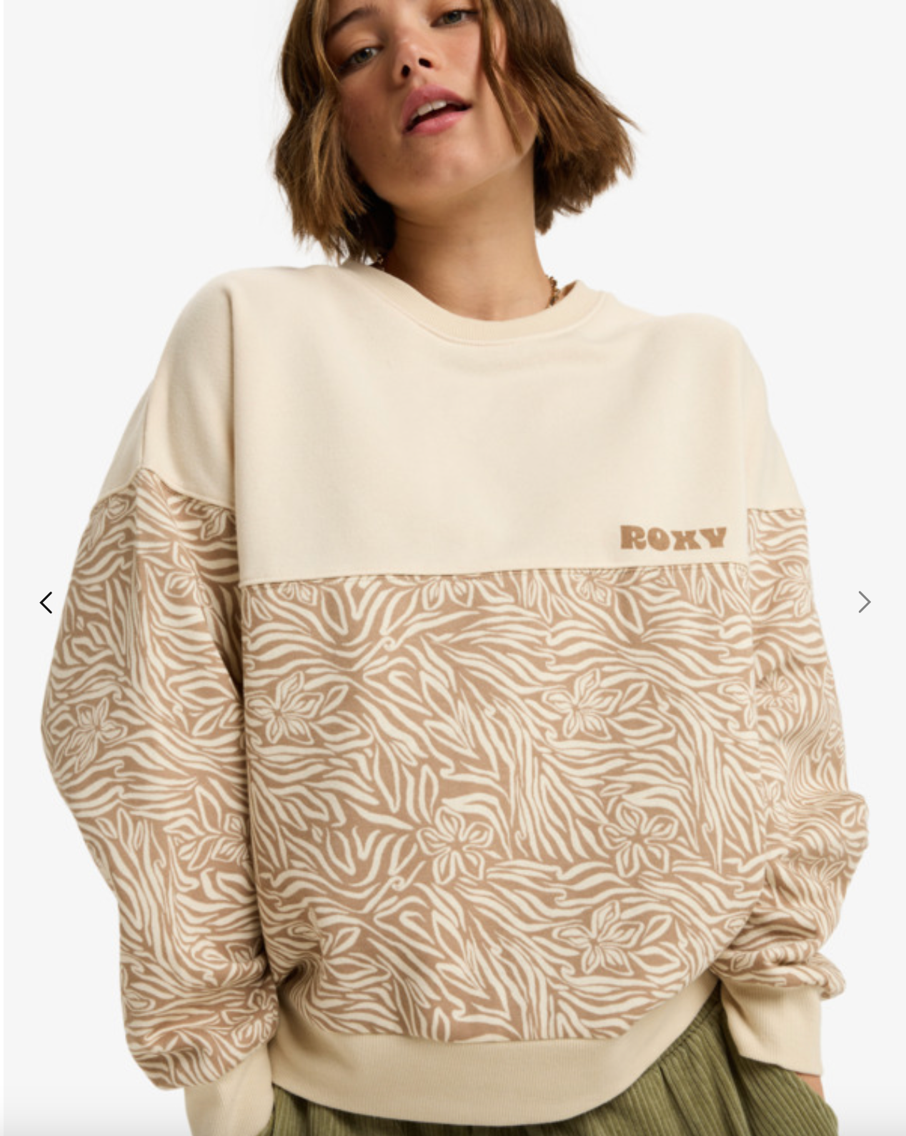 Roxy Gone Wild Block - Fleece With Printed Block for Women