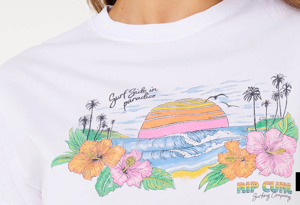 Rip Curl Sun rays cropped t-shirt