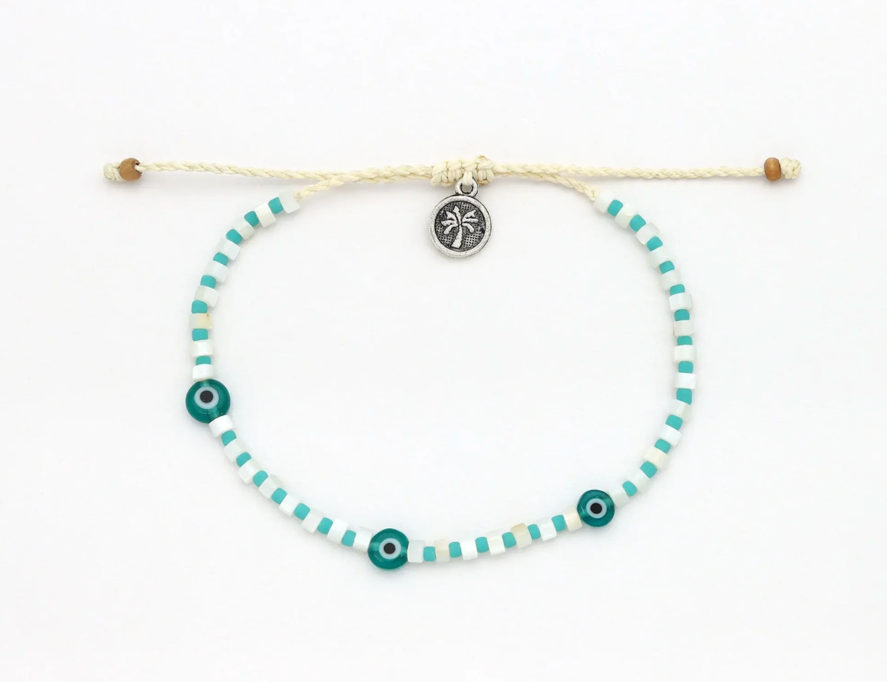 PINEAPPLE HANAUMA BAY EVIL EYE ANKLET - NICAP-053