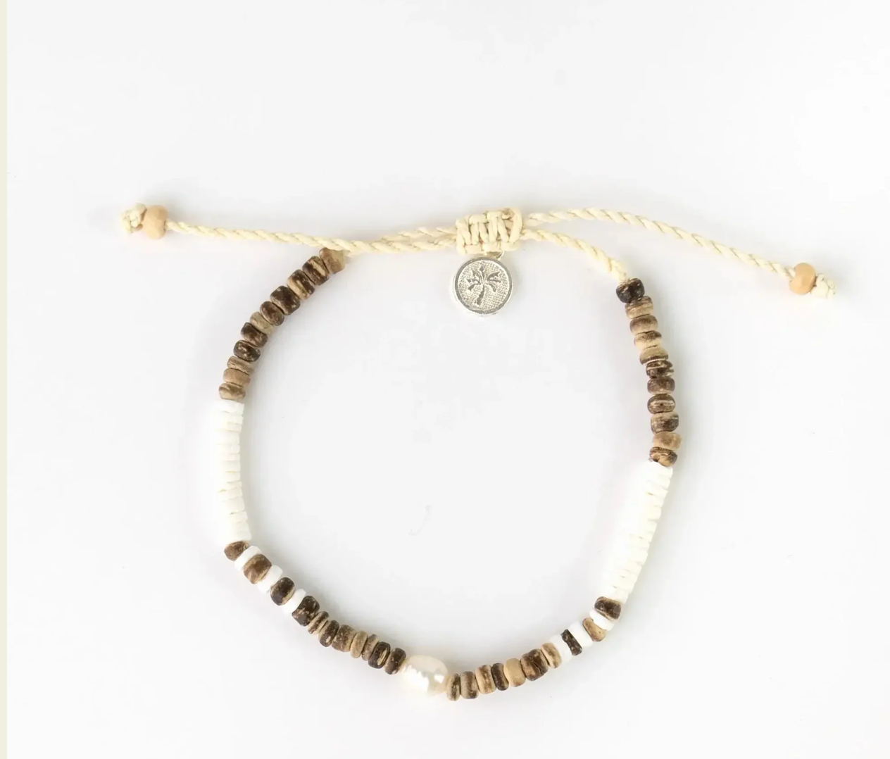 PINEAPPLE KAUAI PUKA SHELL & PEARL BRACELET -KALB-005