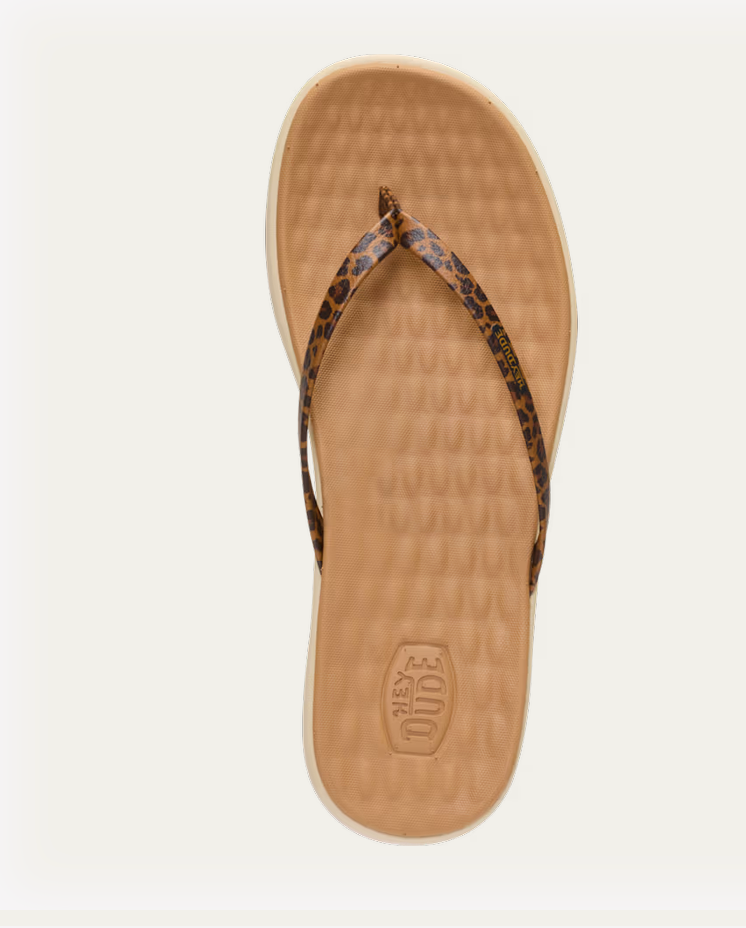 HEY DUDE Maui Breeze Flip - Tan Leopard
