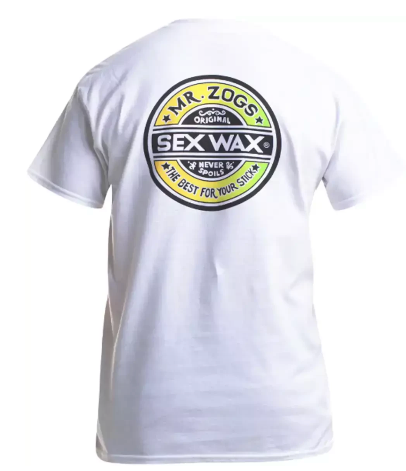 Mr Zogs Sex Wax T-Shirt - Word Fade - White/Green