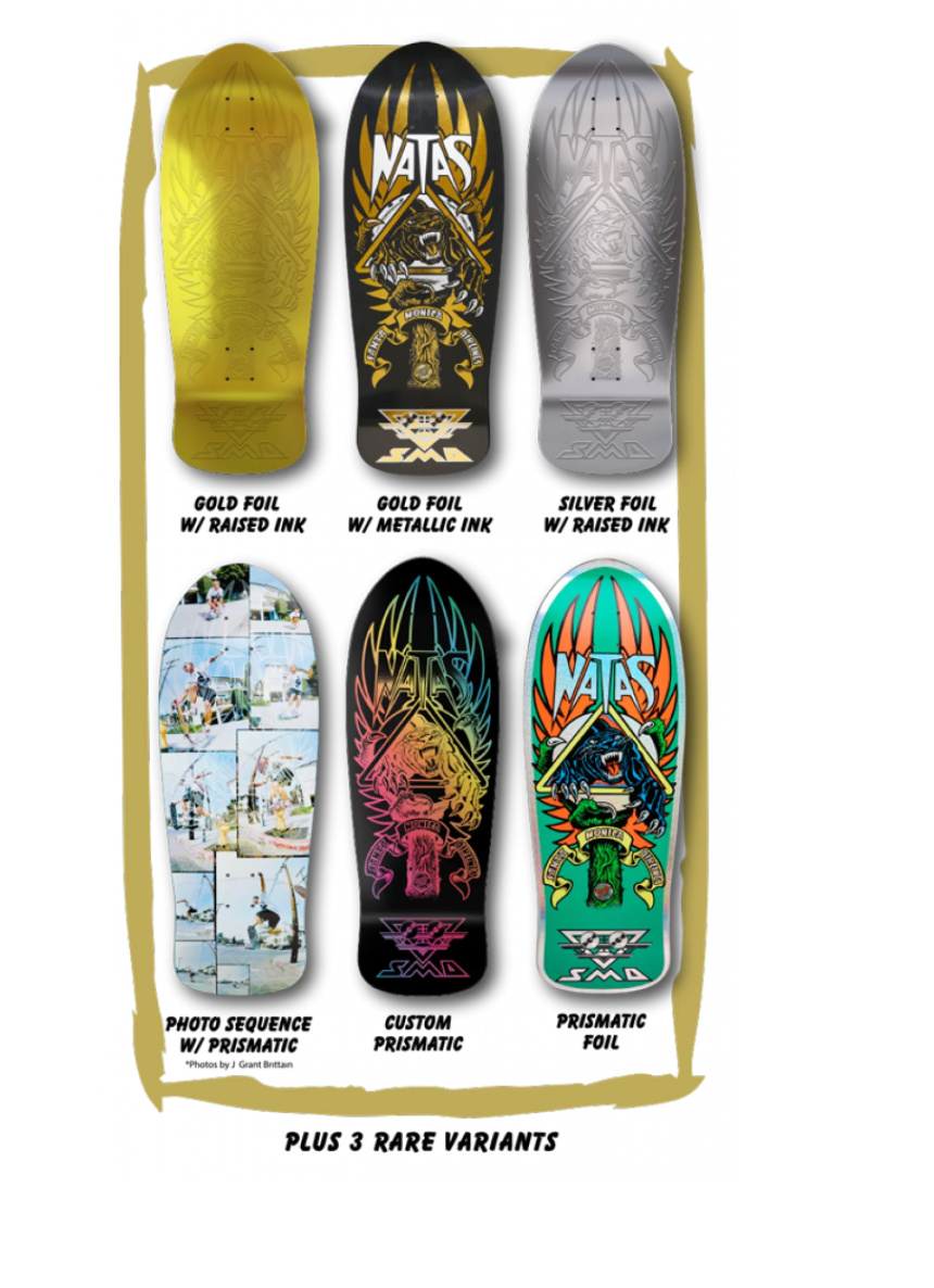 Santa Cruz SMA Natas Panther Reissue Skateboard Deck Blind Bag Silver Foil