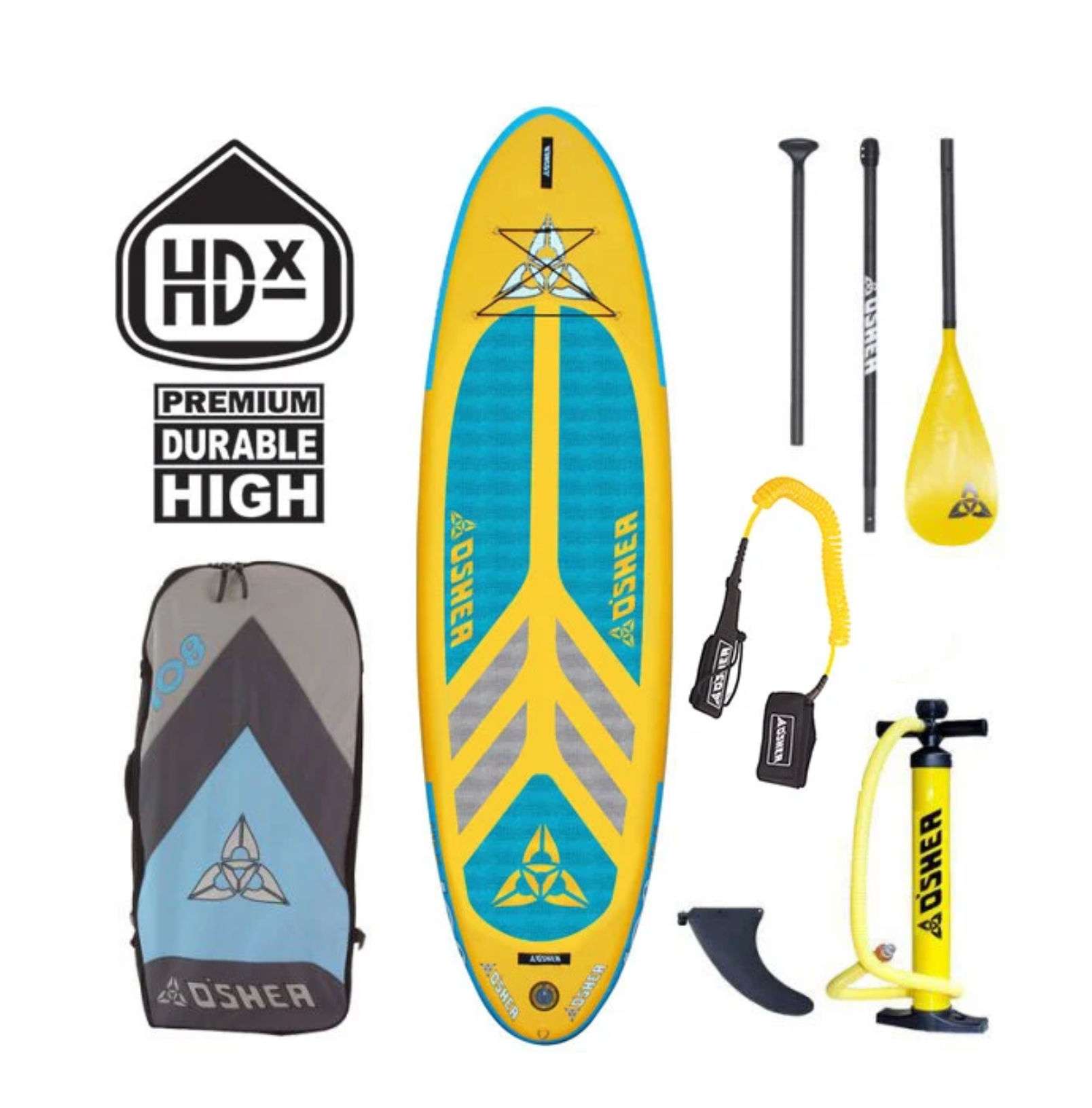 O'SHEA 10'8" HDX INFLATABLE SUP PACKAGE