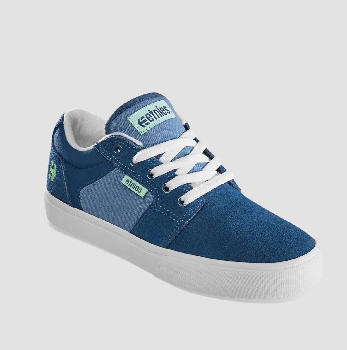 ETNIES BARGE LS VULC SHOES - TEAL - KIDS - SALE -