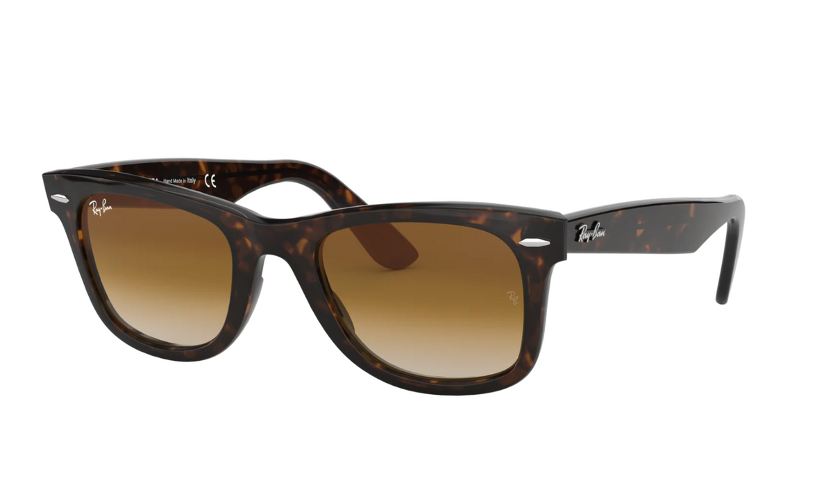 RAY BAN Wayfarer , with clear gradient brown lenses and tortoise frame ==SALE ==